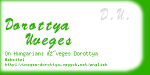 dorottya uveges business card